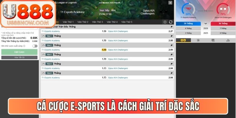Cá cược e-sports là cách giải trí đặc sắc