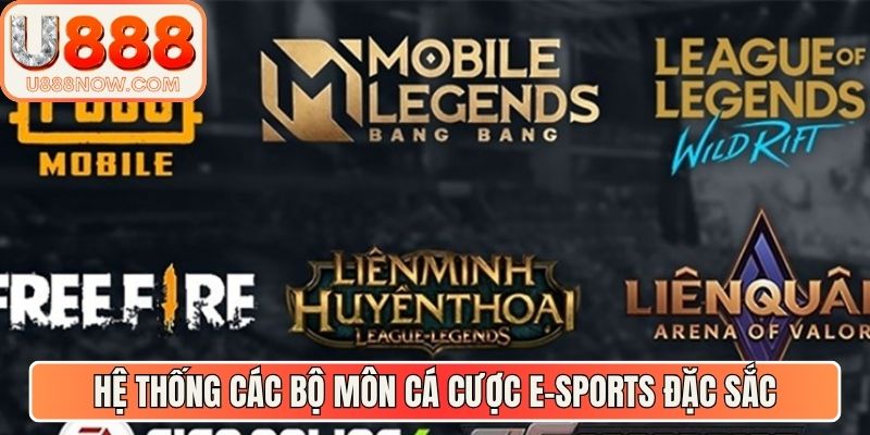 Hệ thống các bộ môn cá cược e-sports đặc sắc